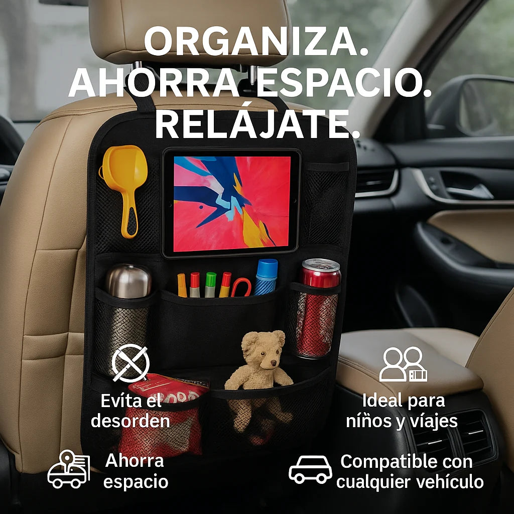 🚗 Organizador Trasero de Carro – ¡Transforma el desorden en orden en segundos!