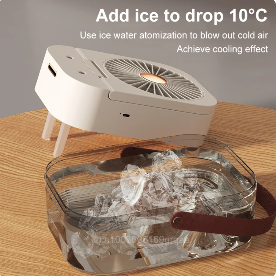 🤩MINI AIRE HUMIFICADOR🤩 (se le puede echar hielo)