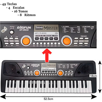 PIANO DE 49 TECLAS INCLUYE MICROFONO GRATIS🎤