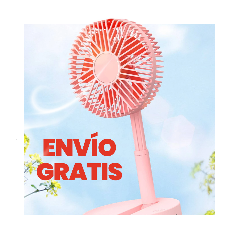 Ventilador plegable recargable ¡Úsalo en cualquier lado!