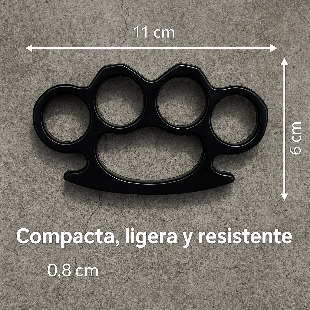 Manopla de Acero Plata – Protección Compacta con Estilo