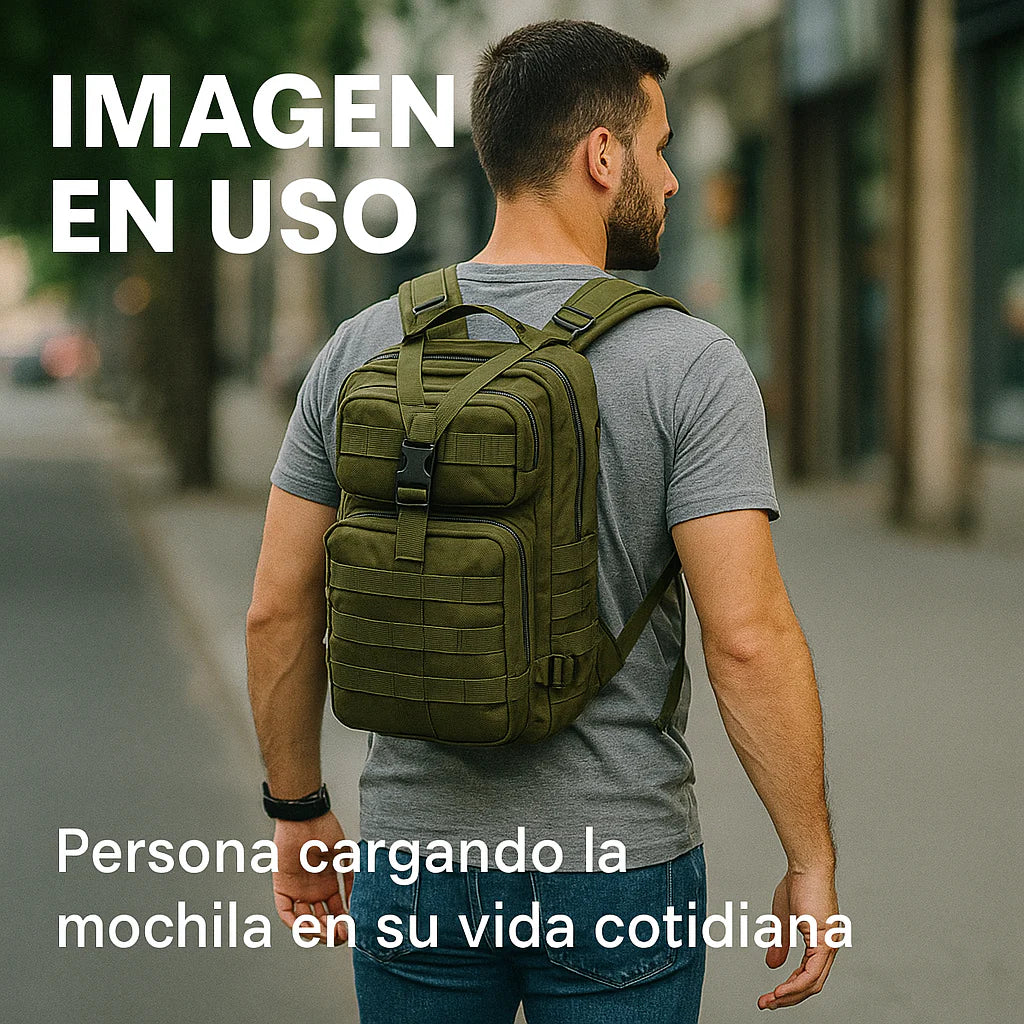 🔥 “BOLSO TÁCTICO 30L – Tu Mochila de Guerra para el Día a Día”
