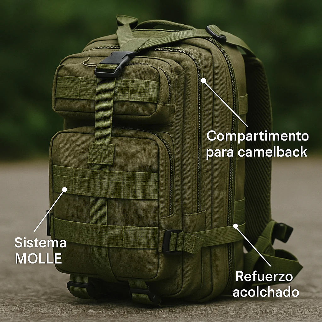 🔥 “BOLSO TÁCTICO 30L – Tu Mochila de Guerra para el Día a Día”