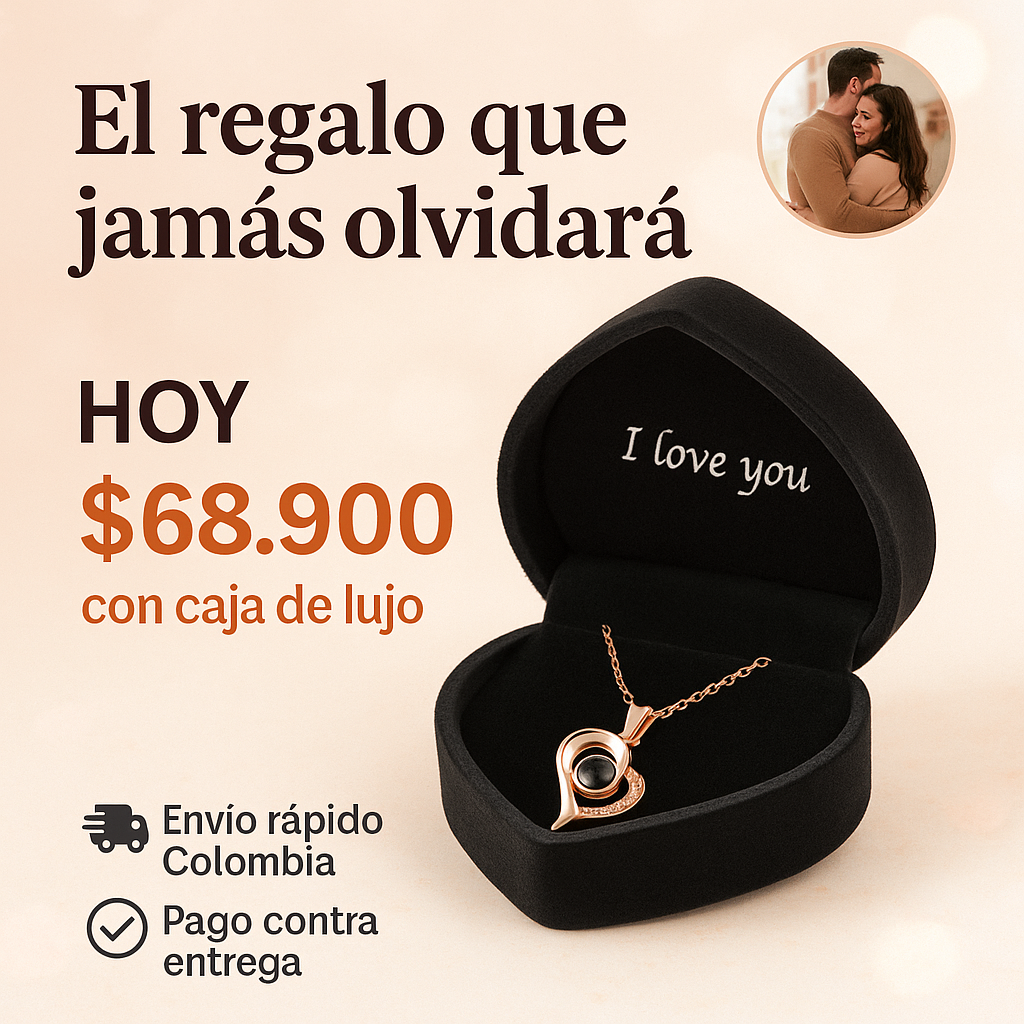 collar Proyecta te amo en 100 idiomas distintos-bañado en oro rosa