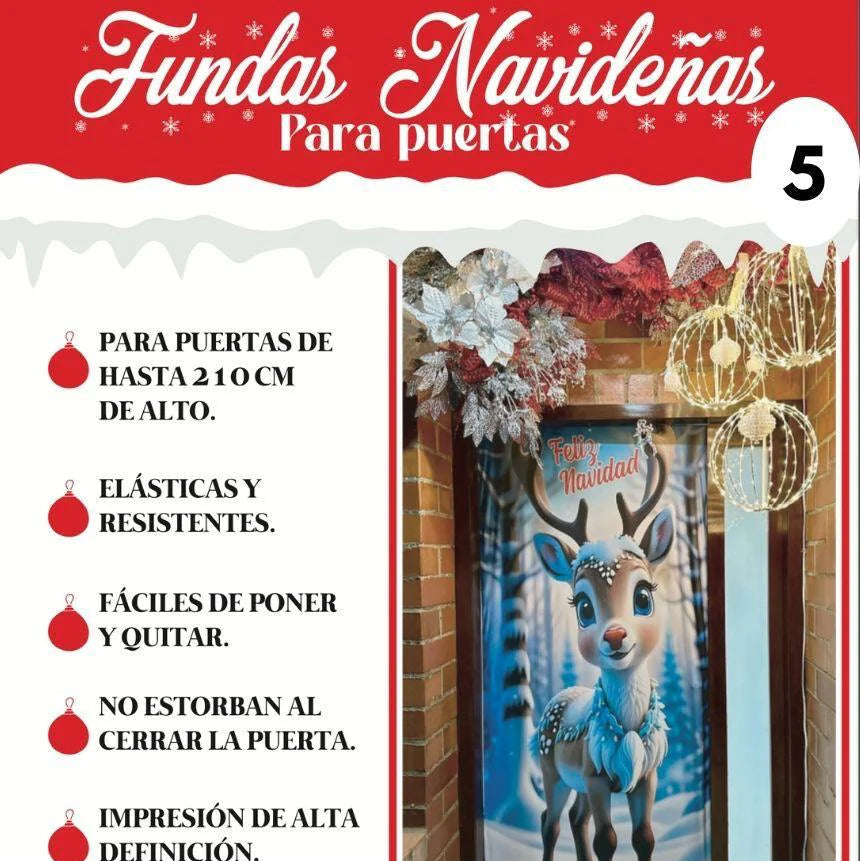 Fundas navideñas para puertas