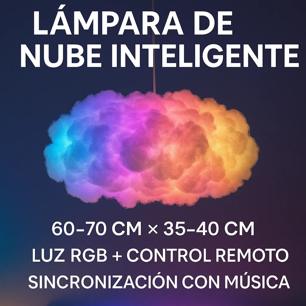 luz de rayo de nube de algodón