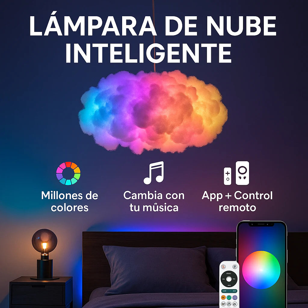 luz de rayo de nube de algodón