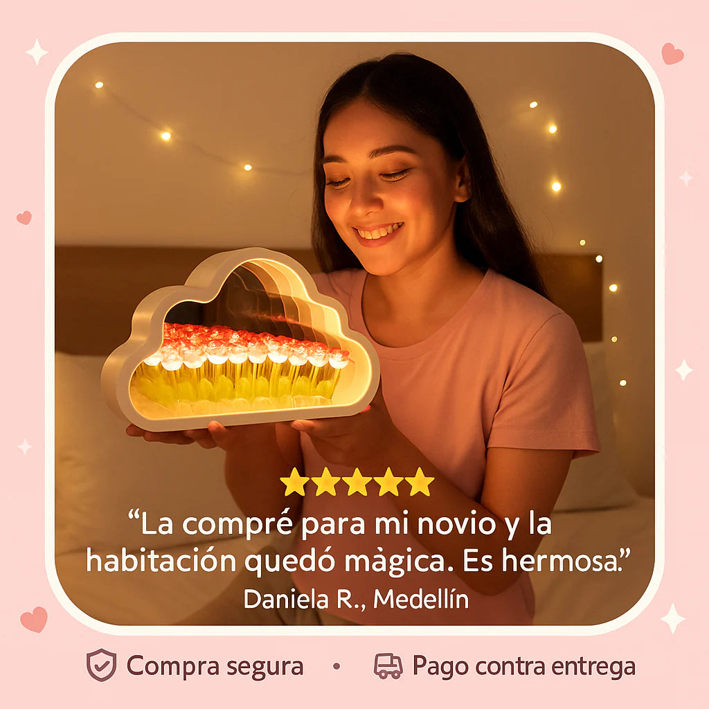 Lámpara Nubes + Rosas infinitas