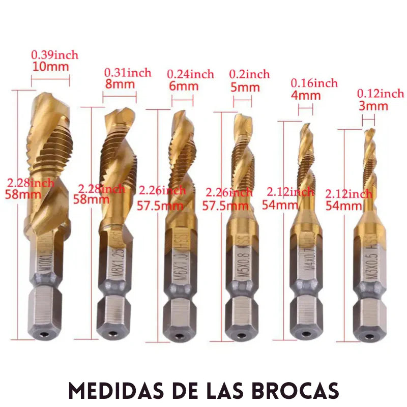 Brocas De Rosca X6 Unidades