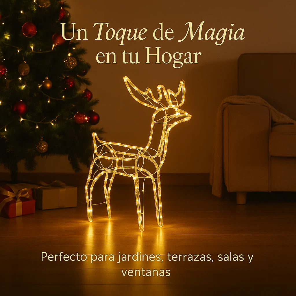 Reno Navidad Estructura Metalica - Luz led