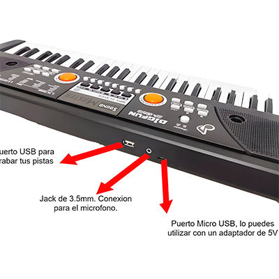 PIANO DE 49 TECLAS INCLUYE MICROFONO GRATIS🎤