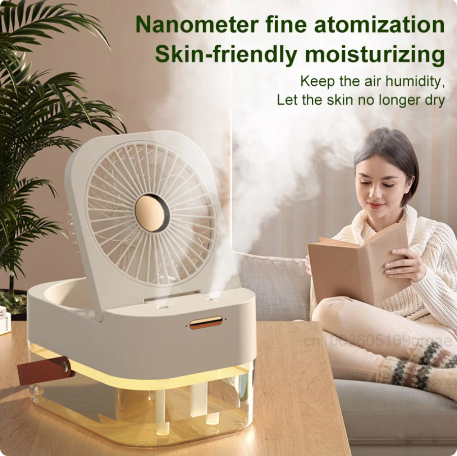 🤩MINI AIRE HUMIFICADOR🤩 (se le puede echar hielo)