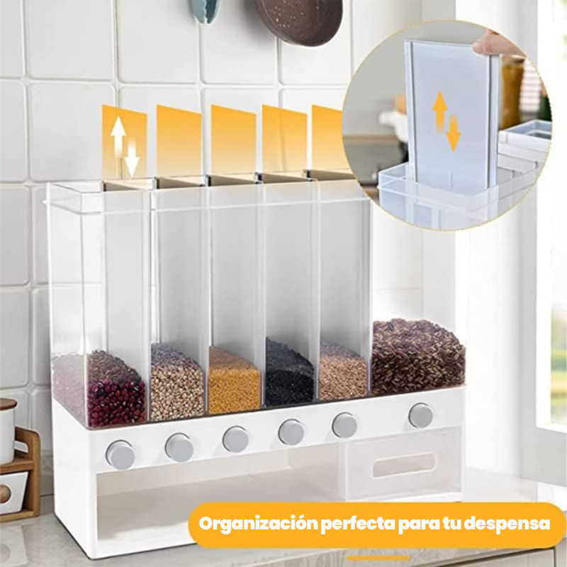 Dispensador De Granos y Cereales de 6 puestos