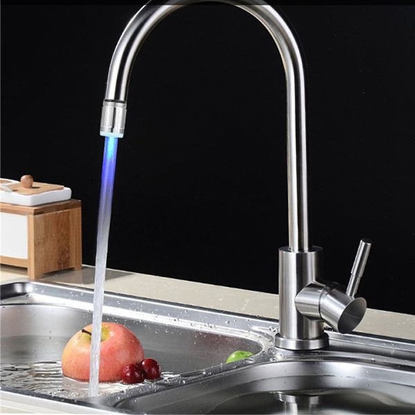 Grifo Con Luz Led RGB Cambio De Temperatura 7 Colores