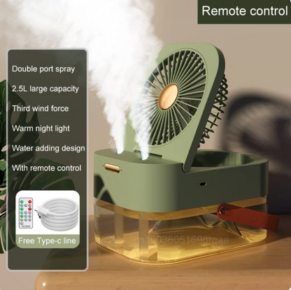 🤩MINI AIRE HUMIFICADOR🤩 (se le puede echar hielo)