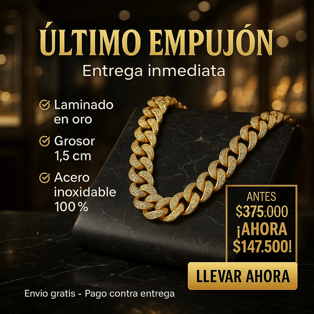 LUJOSA CADENA EN ORO LAMINADO