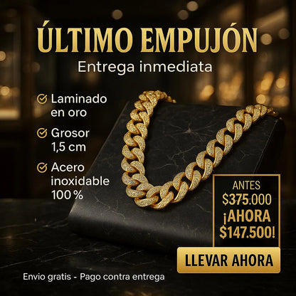 LUJOSA CADENA EN ORO LAMINADO