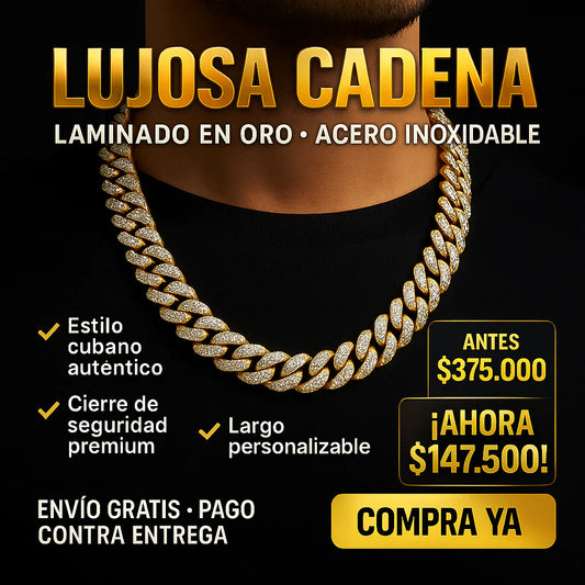 LUJOSA CADENA EN ORO LAMINADO