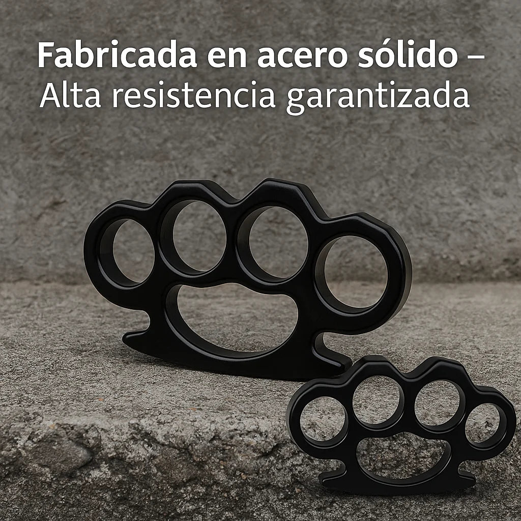 Manopla de Acero Plata – Protección Compacta con Estilo