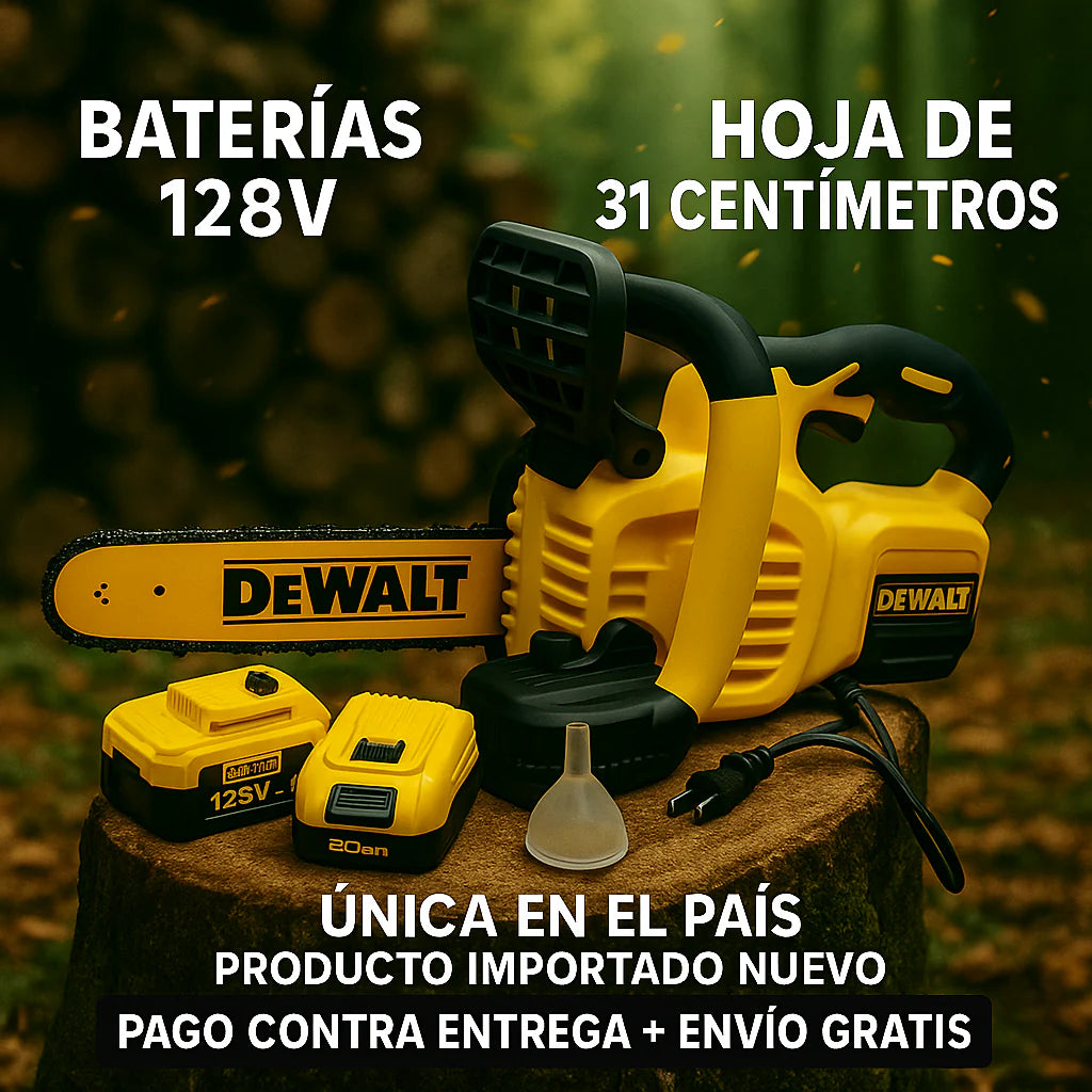 🔧 Motosierra DeWalt 128V – ¡Llévatela HOY con envío GRATIS y pago contra entrega! 🔥