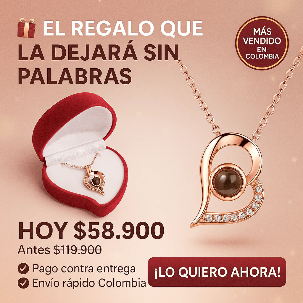 collar Proyecta te amo en 100 idiomas distintos-bañado en oro rosa