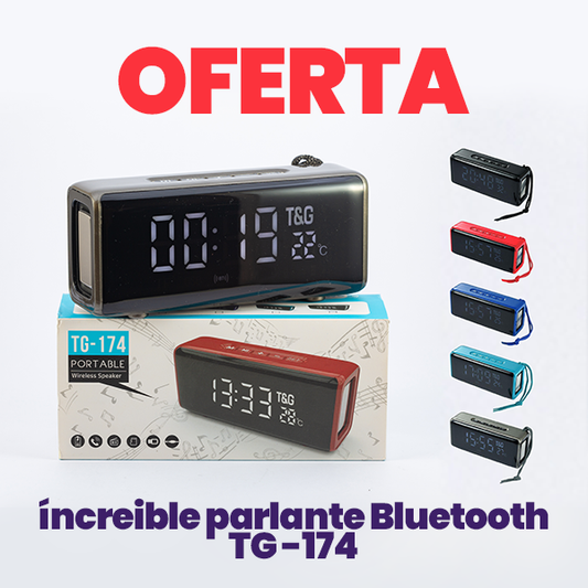 Increíble Parlante TG-174 recargable con pantalla
