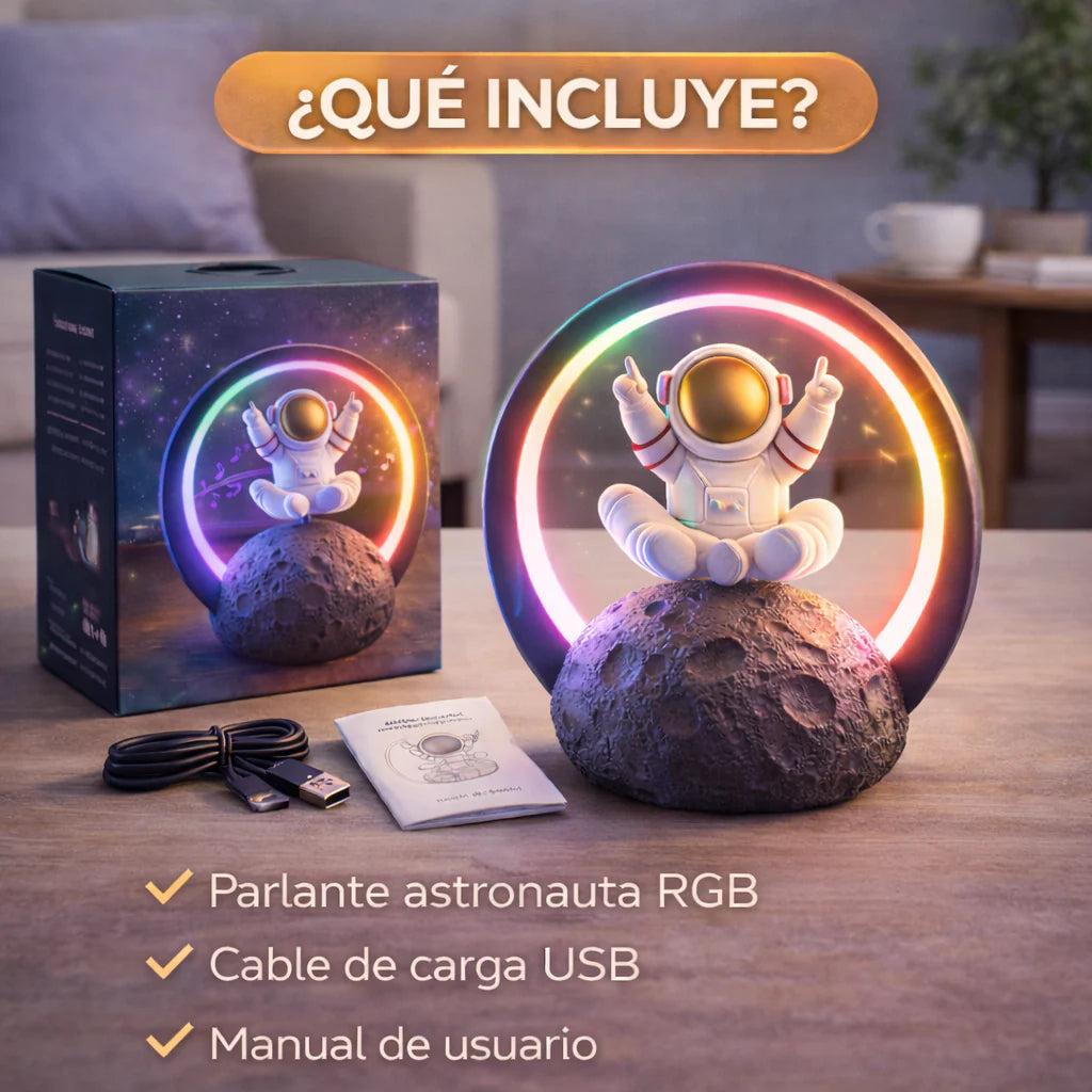 Parlante astronauta aro RGB