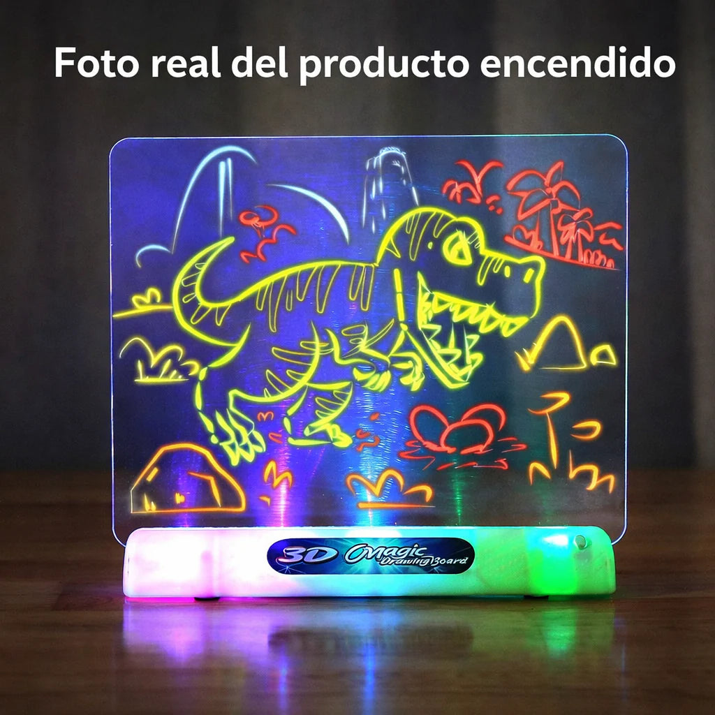 Pizarra de dibujos LED 3D