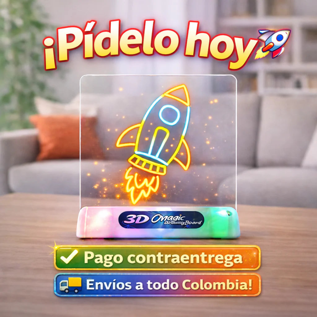 Pizarra de dibujos LED 3D