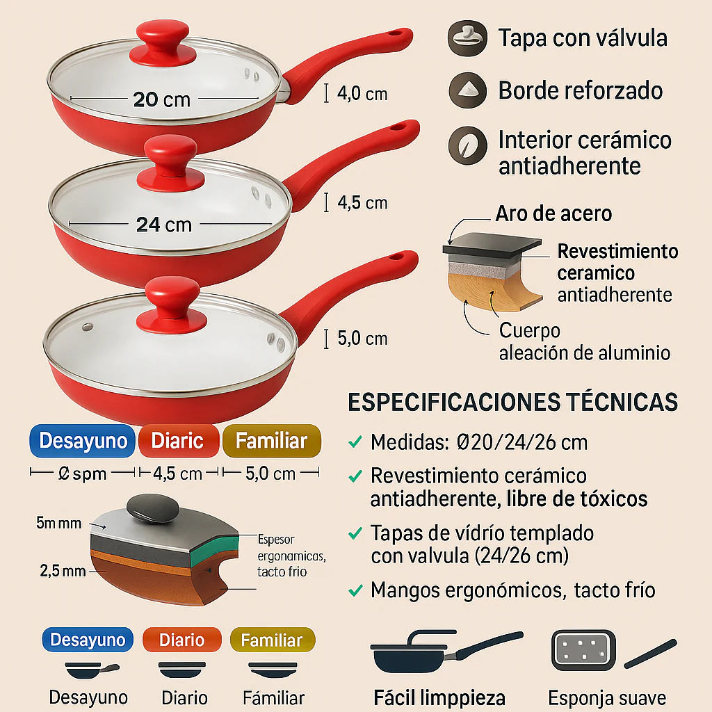 set 5 piezas ceramica