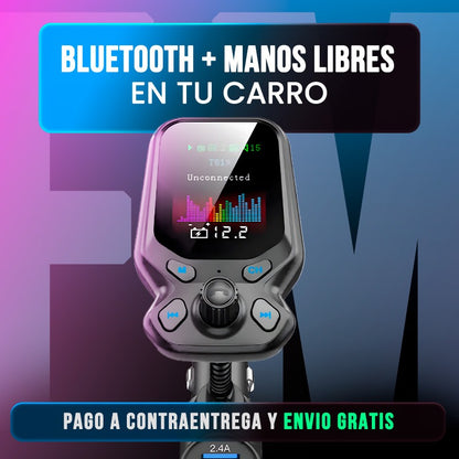 Transmisor FM con Bluetooth para carro