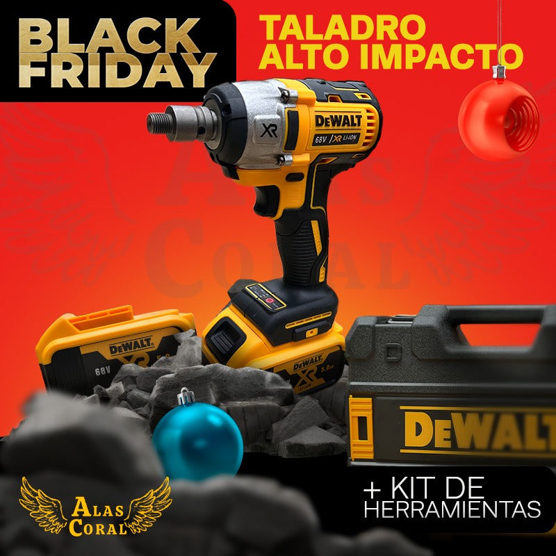 ‼47% Descuento de BLACK FRIDAY‼🔥 Taladro de Alto Impacto 1/2 De 68V Con kit de Accesorios