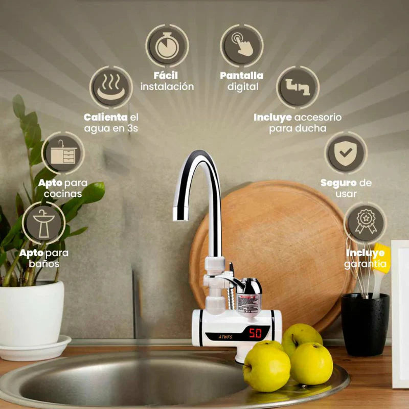 Grifo Eléctrico Calentador de Agua TurboHot