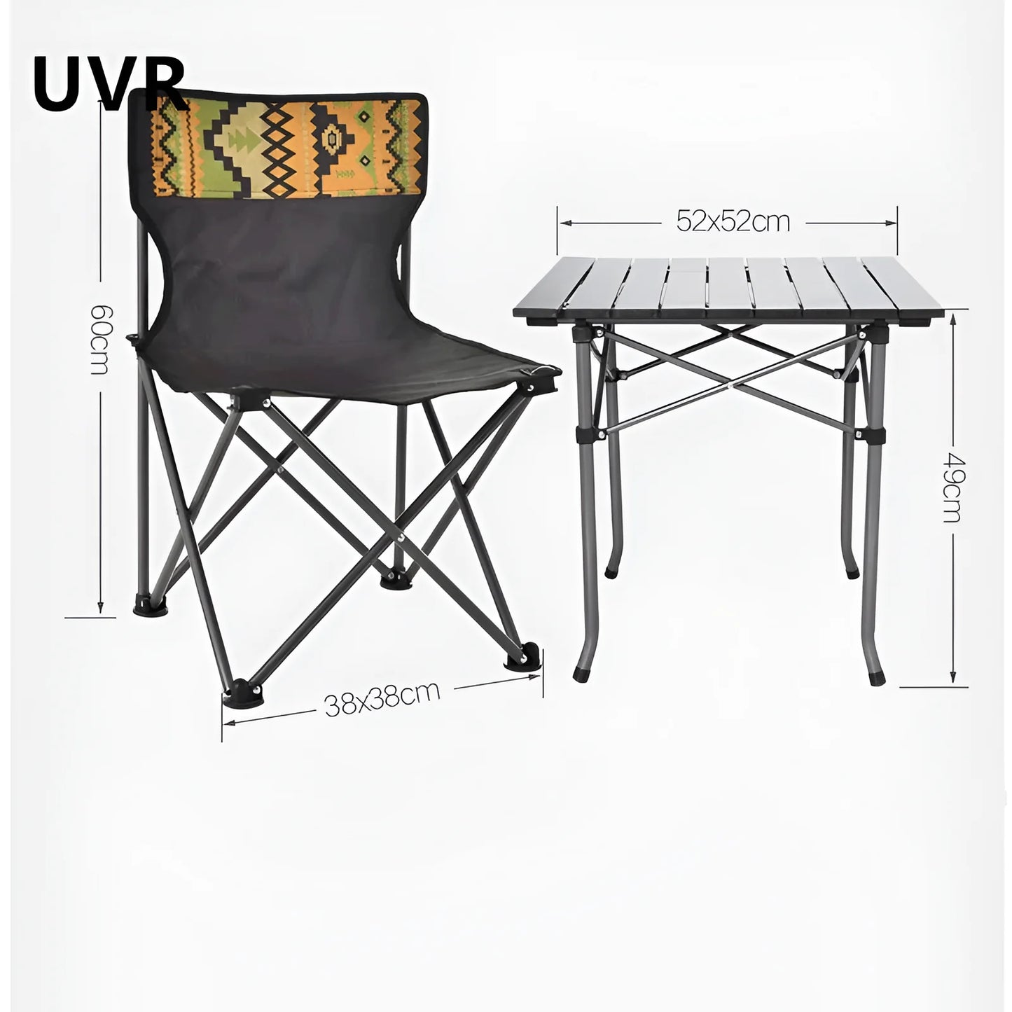 Mesa y 4 Sillas Plegables Portátil