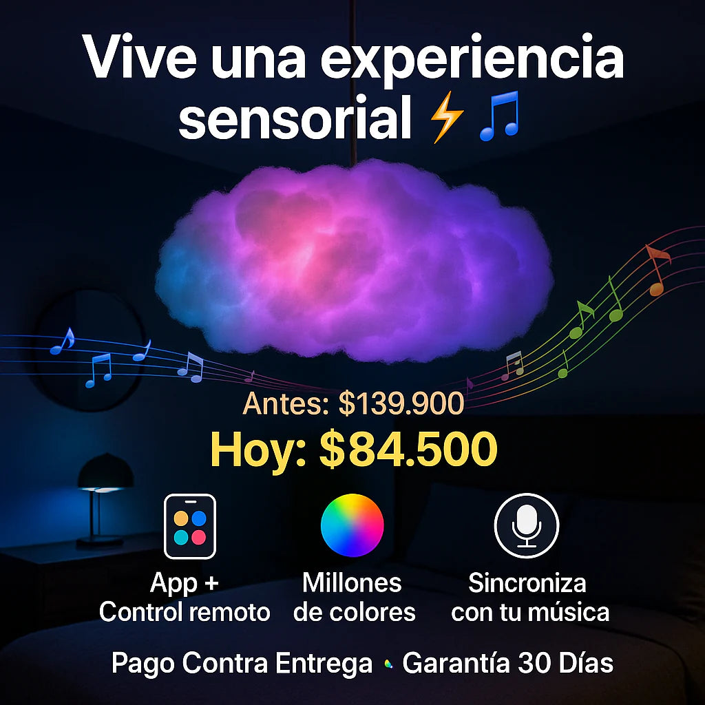 luz de rayo de nube de algodón