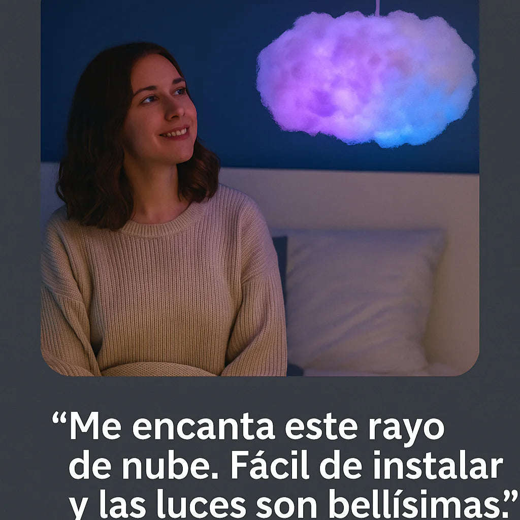 luz de rayo de nube de algodón