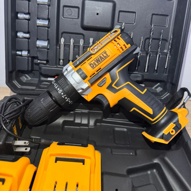 Taladro de 36V Inalambrico con Accesorios y un set de raches GRATIS