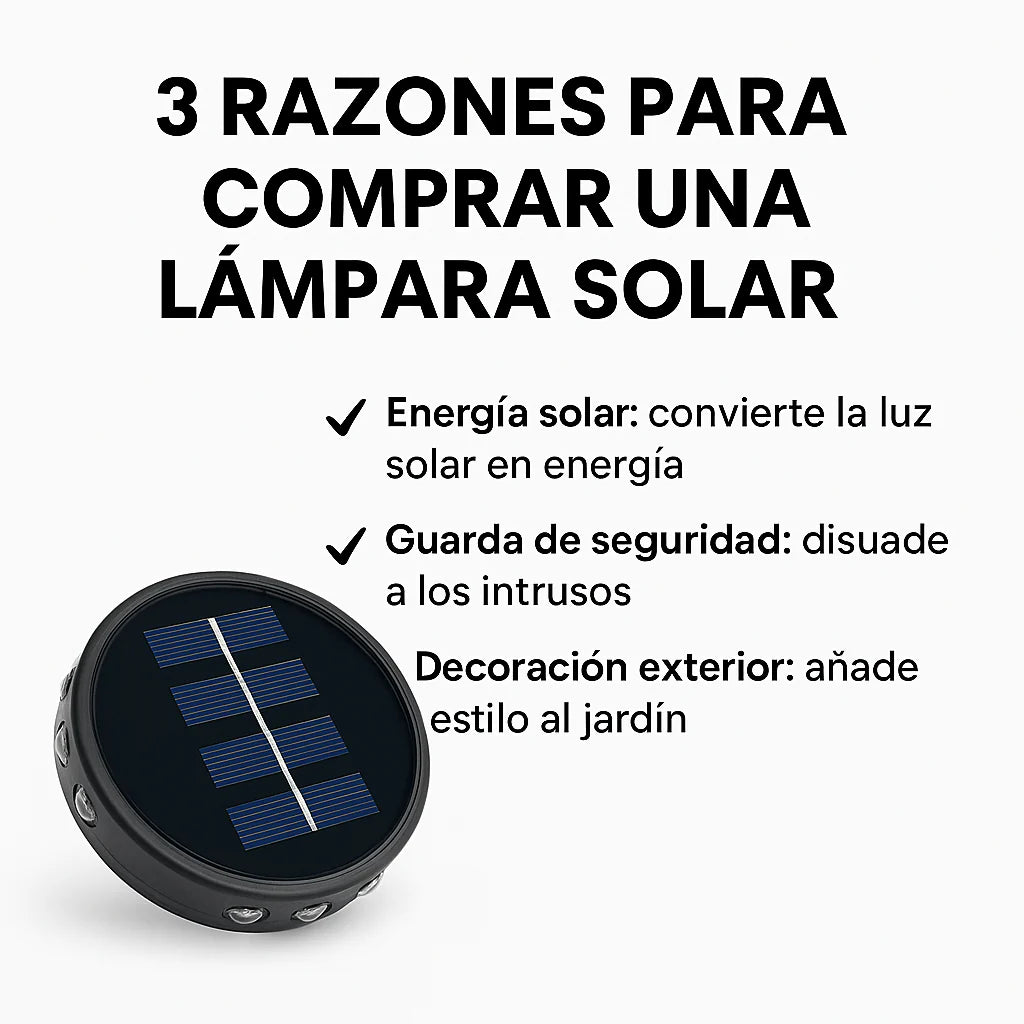 Lámparas Solares LED para Exteriores – ¡Ilumina tu Hogar con el Pack Ahorro!