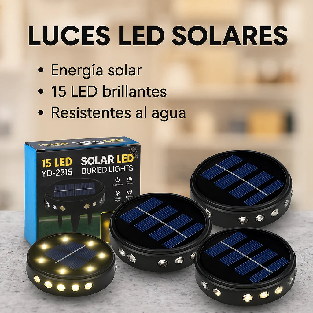 Lámparas Solares LED para Exteriores – ¡Ilumina tu Hogar con el Pack Ahorro!