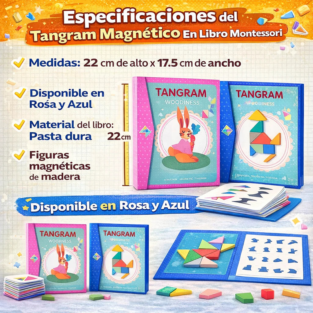 Tangram Magnetico En Libro Montessori