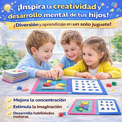 Tangram Magnetico En Libro Montessori