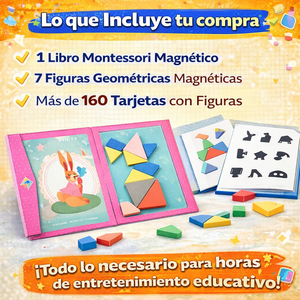 Tangram Magnetico En Libro Montessori