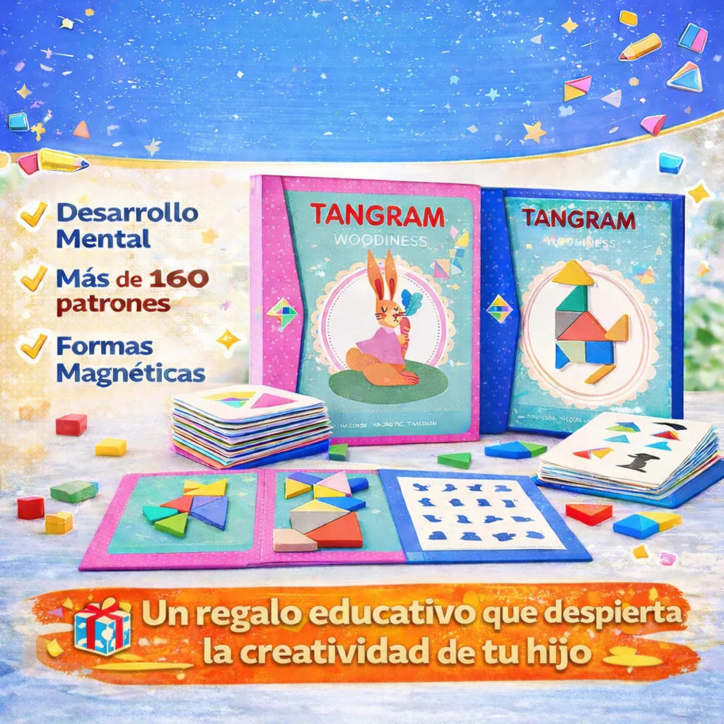 Tangram Magnetico En Libro Montessori