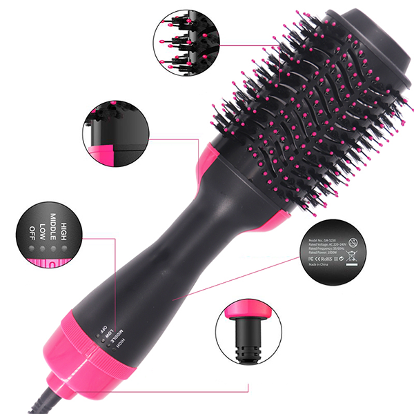 Rizador Ondulador Pinza 3 Tubos Pro + Cepillo Secador Voluminizador One-step