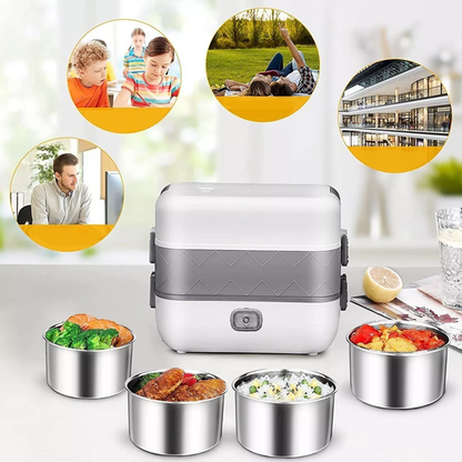 LONCHERA ELÉCTRICA Y VAPORERA MULTIUSOS 3 EN 1