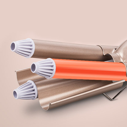 Rizador Ondulador Pinza 3 Tubos Pro + Cepillo Secador Voluminizador One-step