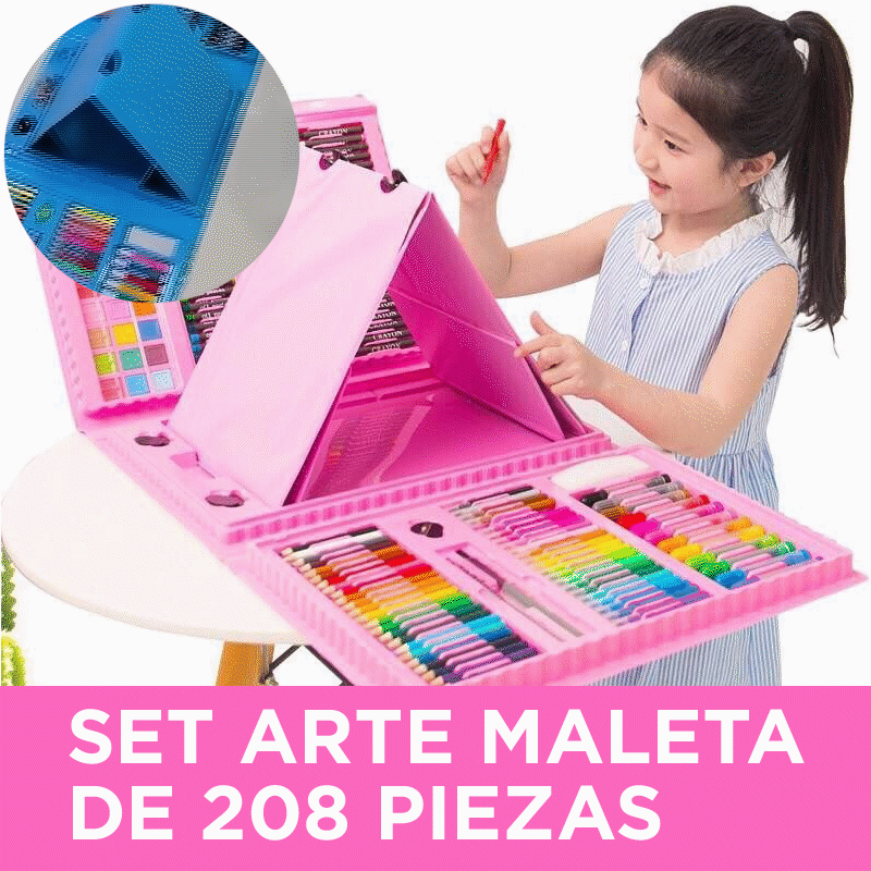 SET ARTE MALETA DE 208 PIEZAS